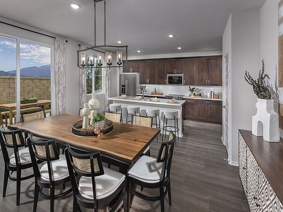 Dining room in the 3528 floorplan at a Meritage Homes community in Redlands, CA.