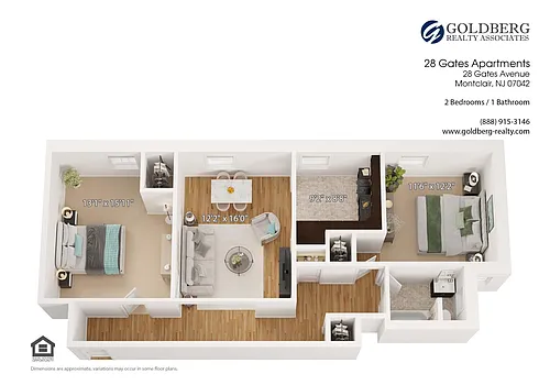 Floor plan Two Bedroom