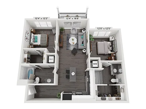 Floor plan 2B