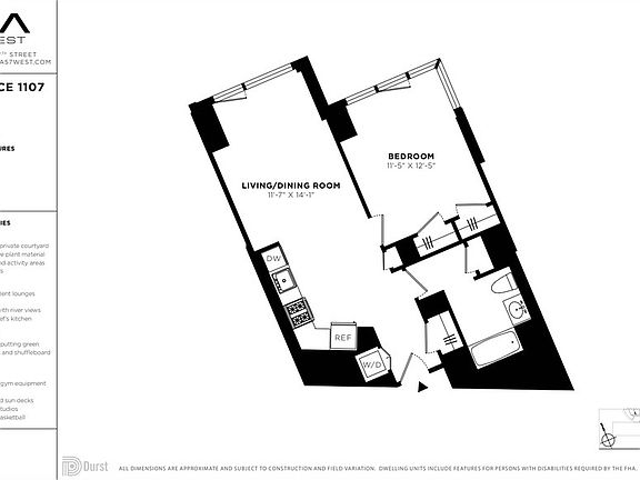 2nd image of 625 W 57th St APT 1107