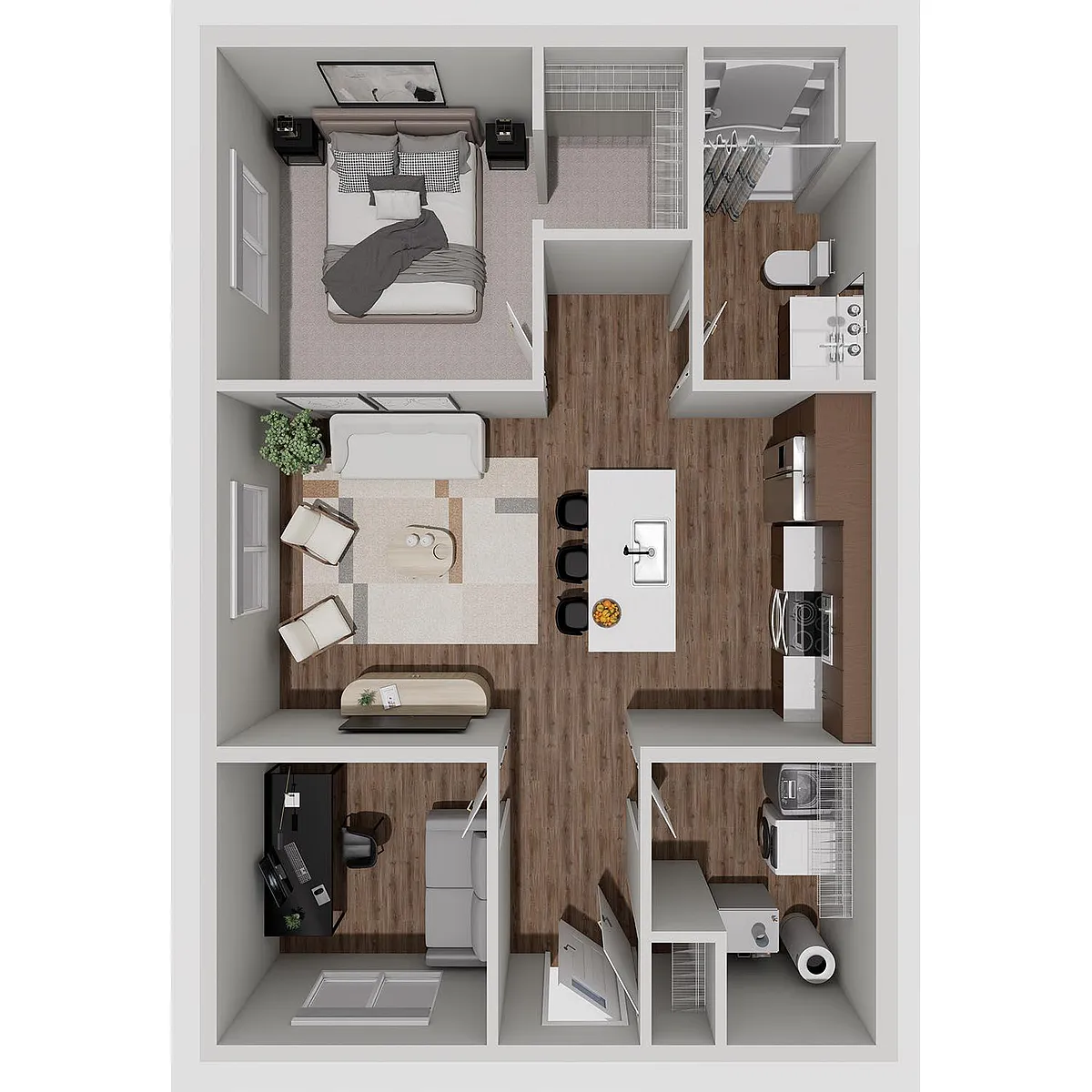 Floor plan C1 First Floor 1 Bedroom with Den