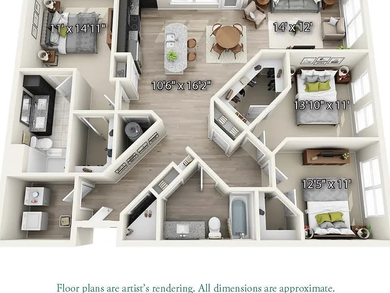 C3 floor plan The Franklin at Crossroads