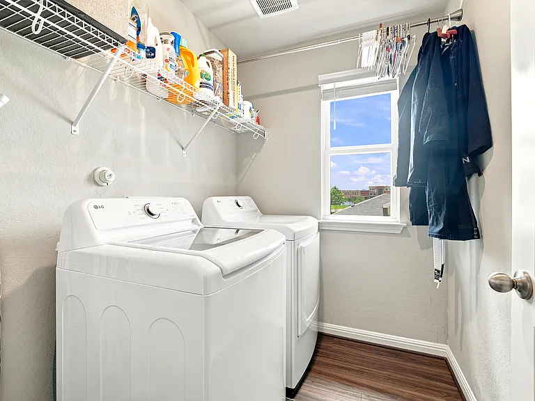 Upstairs laundry room