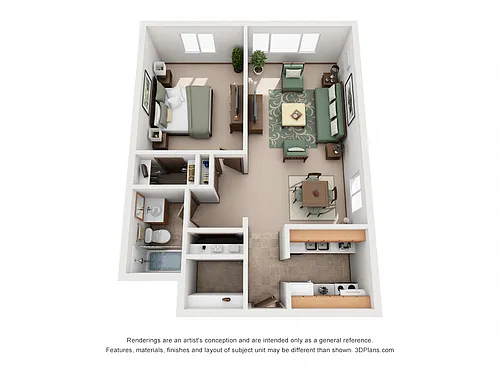 Floor plan 1 Bedroom
