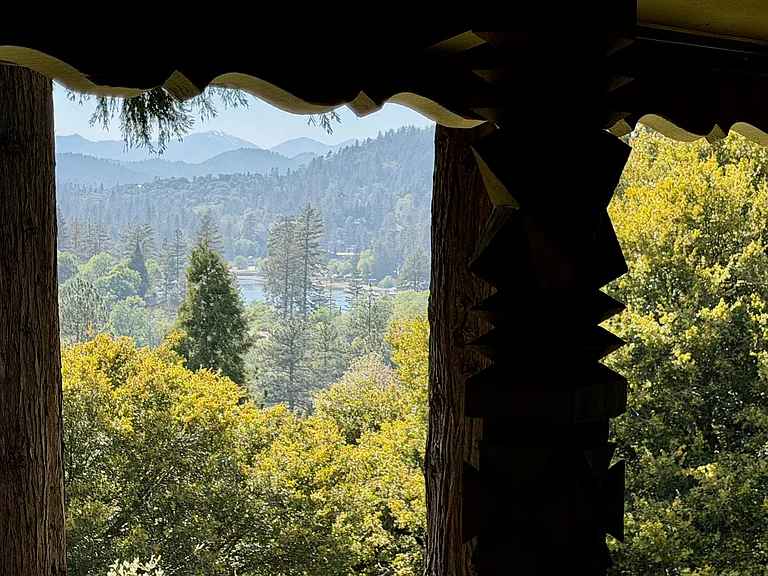 View of Lake Gregory from deck.