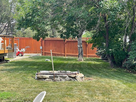 backyard with fire pit