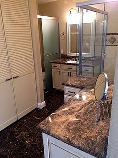 Master bathroom with vanity.