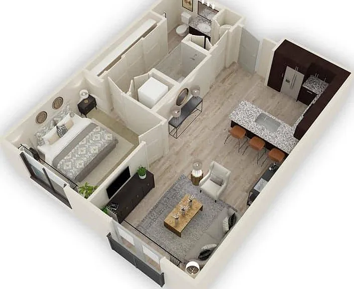 Claiborne | 1 Bed/1 Bath | 700-725 SF Claiborne | 1 Bed/1 Bath | 700-725 SF