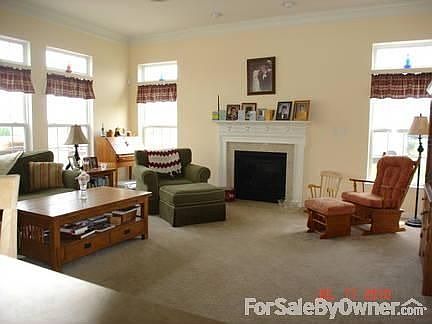 Family Room : Lots of light and gas fireplace too!