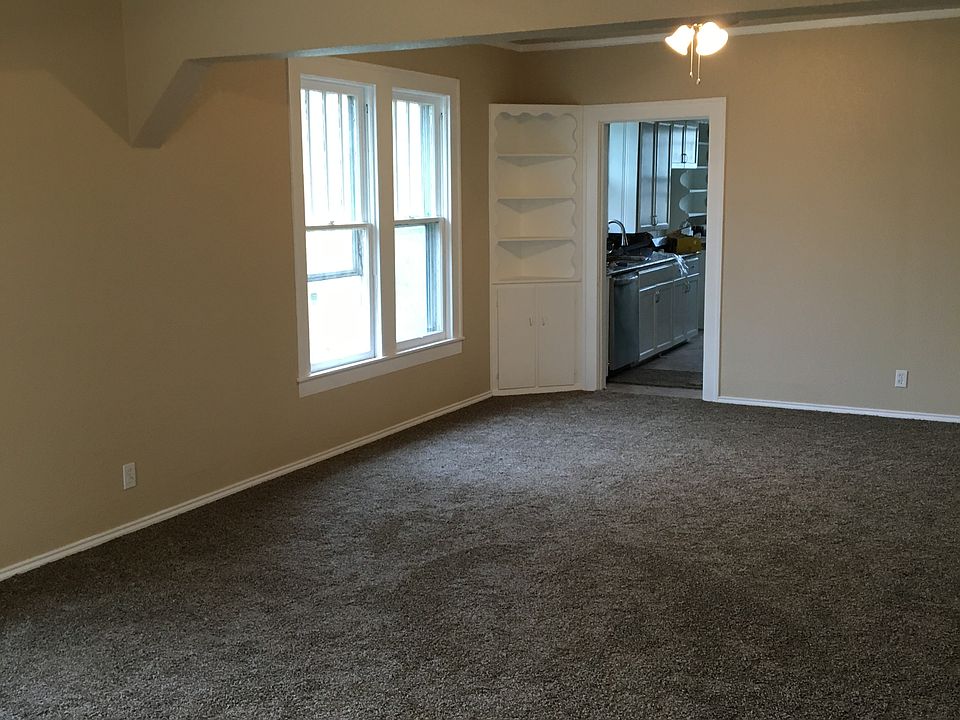 Open living and dining room