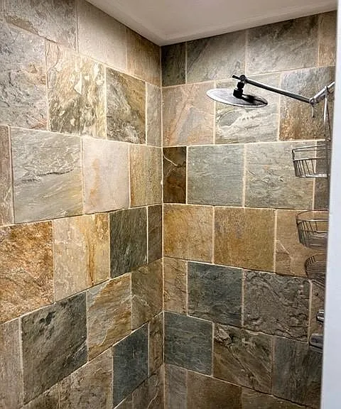 Stone Shower in Second Master Bedroom