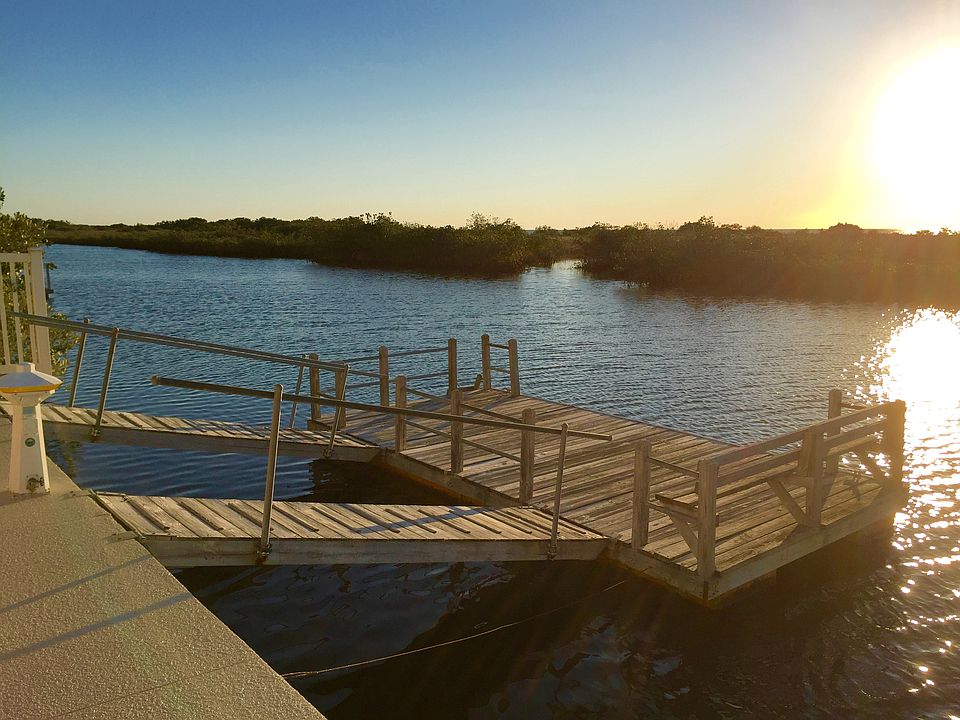 Canal view w/floating dock