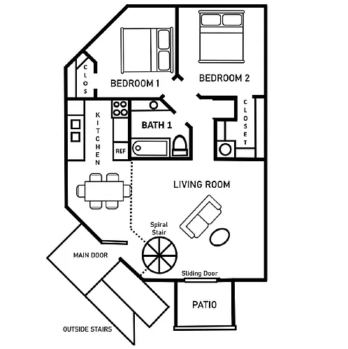 Floor plan 3Br2Ba
