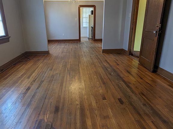 Living/dining rooms looking towards the kitchen