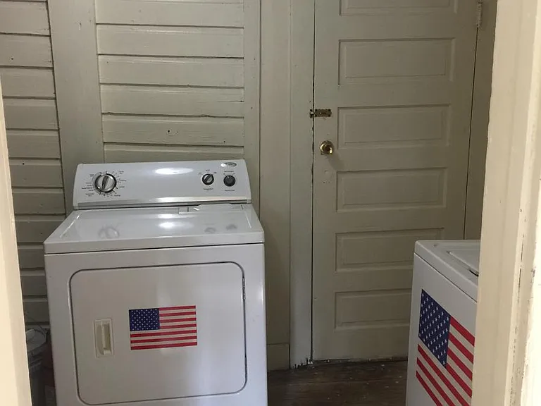 Washer and Dryer and Storage room.