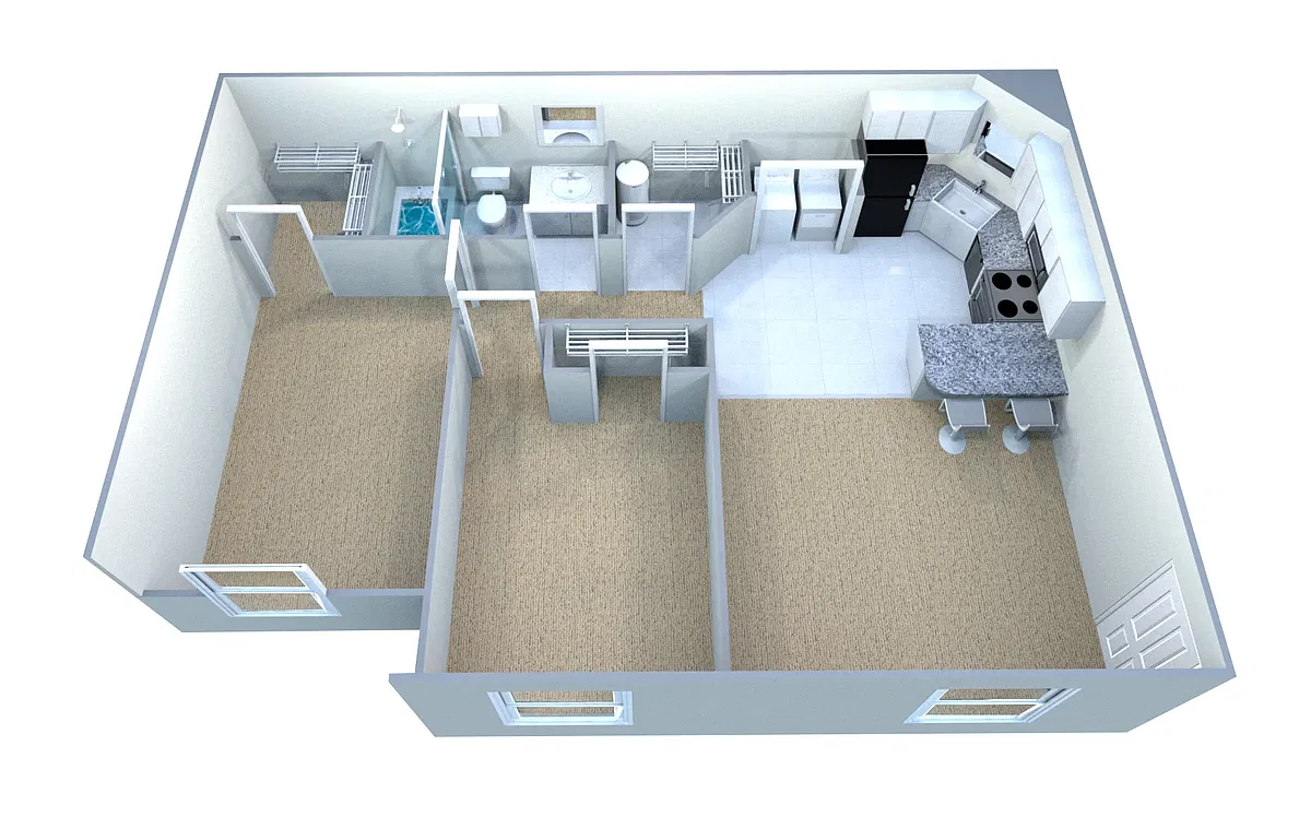 Floor plan Classic Deluxe II - Phase II - 2BR