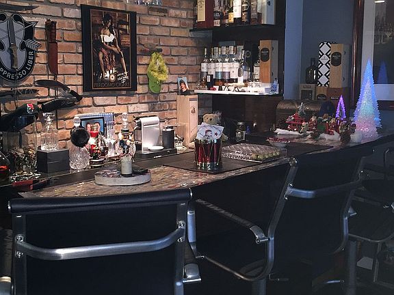Custom handmade wet bar