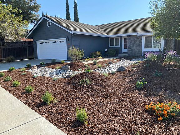 New landscaped front yard