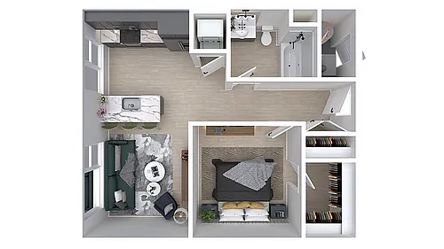 Floor plan Boxcar (Market Rate)