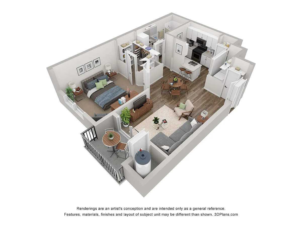 Floor plan 1 Bed/1 Bath