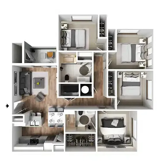 Floor plan Four Bedroom