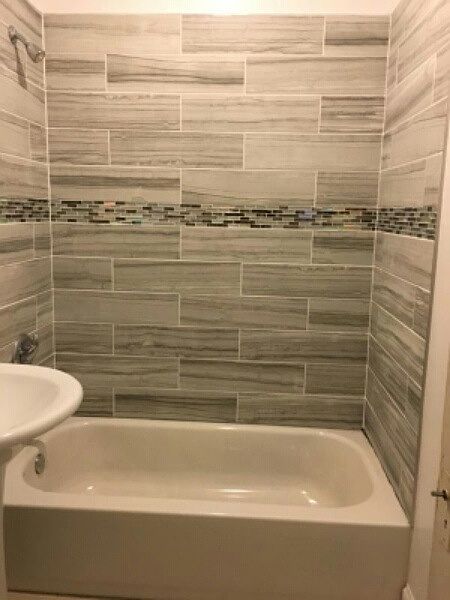 Updated tile in bath