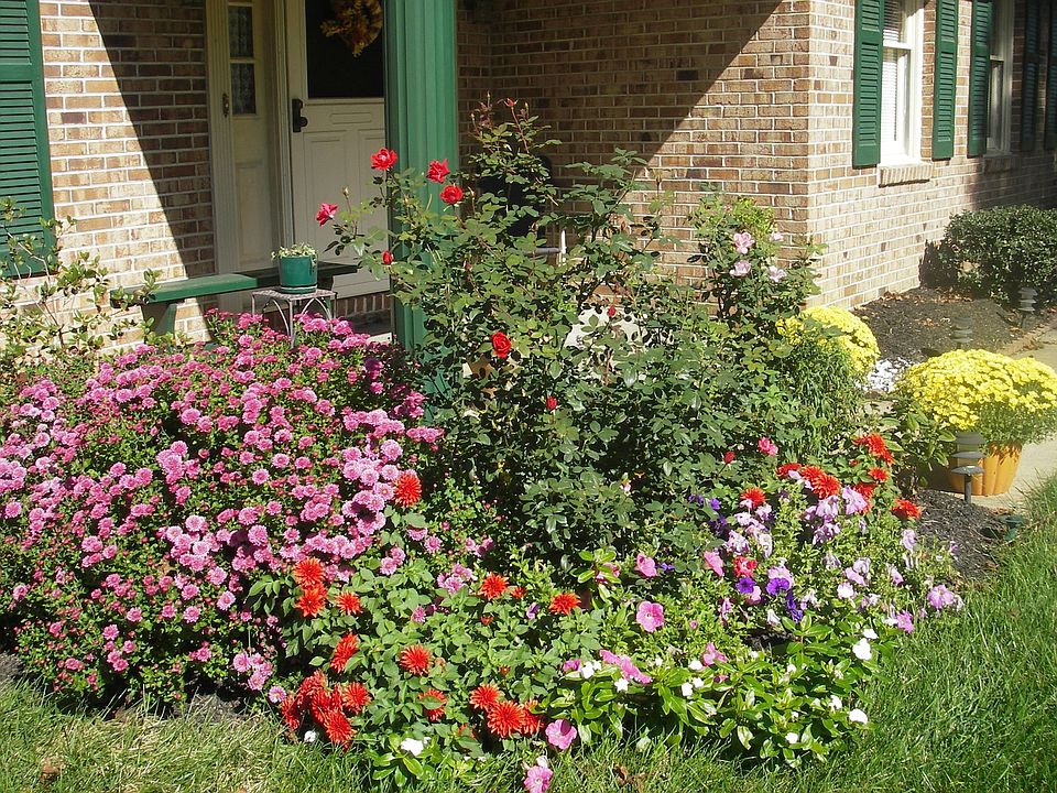 front flower garden