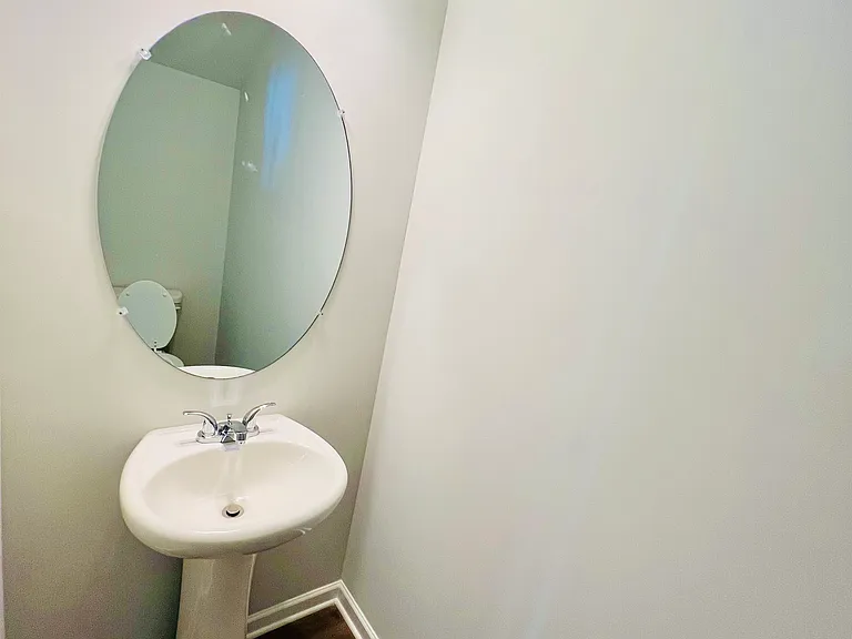 Half bath when LVP flooring on main floor