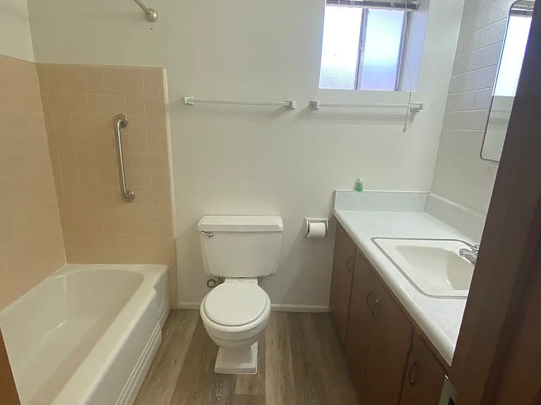 Full bath with security bars