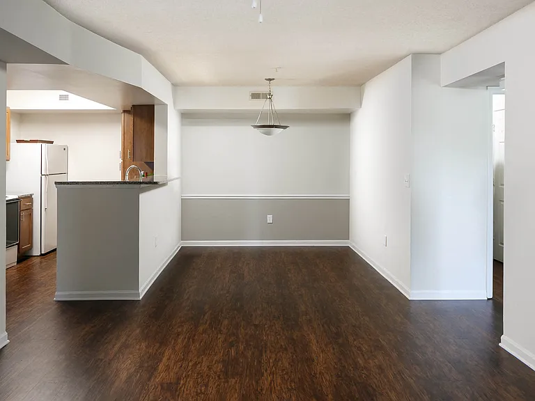 Living area with luxury plank flooring