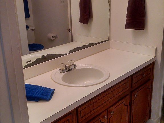 Full bath upstairs with linen closet