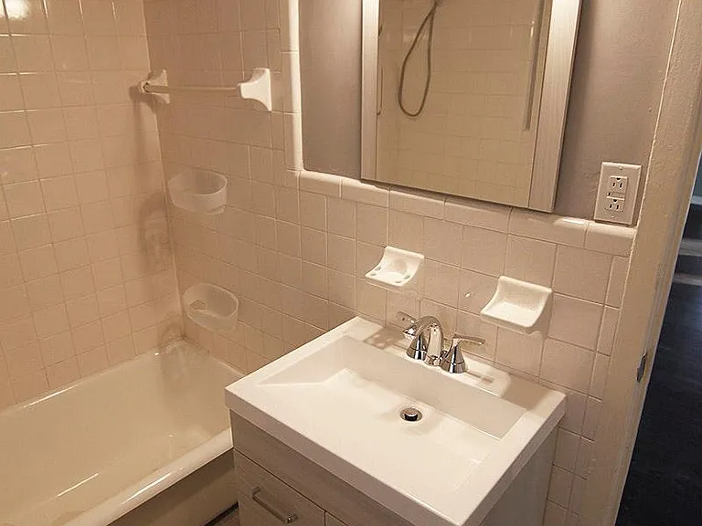 Brand new vanity + subflooring + water resistant floors