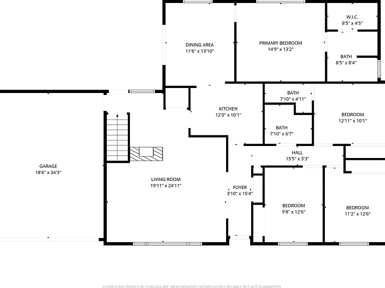 Floorplan, main level, 5122 Marathon Drive