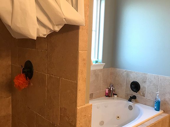 shower and jacuzzi tub  