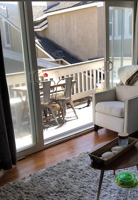 Large private balcony off of living room