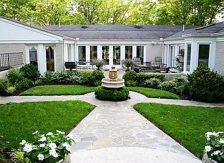 Taken from the pool to the house