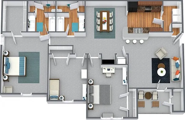 Three Bedroom Three Bedroom