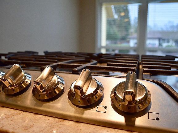 New stainless steel 5 burner gas cooktop