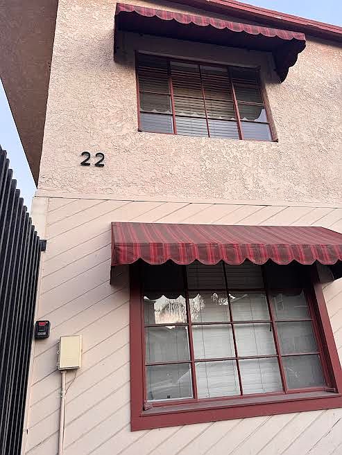 Front of building.