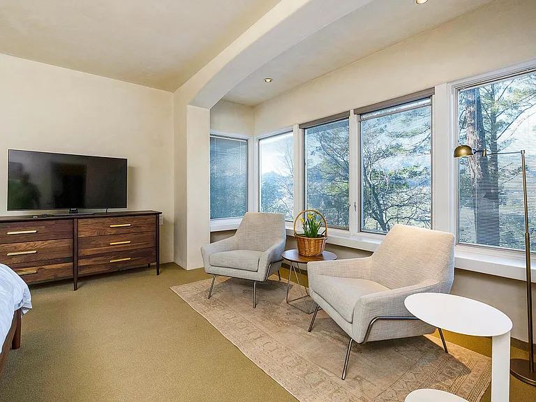 Seating in Master Bedroom with Apple TV and Sonos Sound