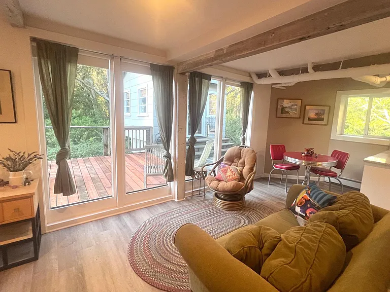 Living space from bedroom area