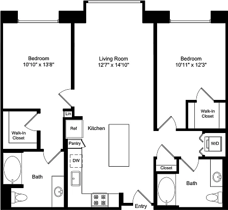 Floor plan Two Bed B7