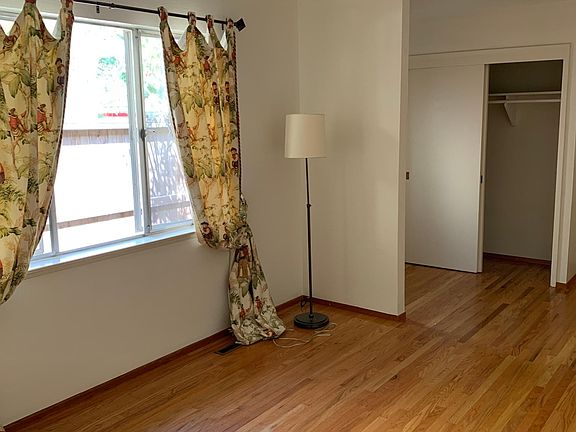 Bedroom with attached office area.