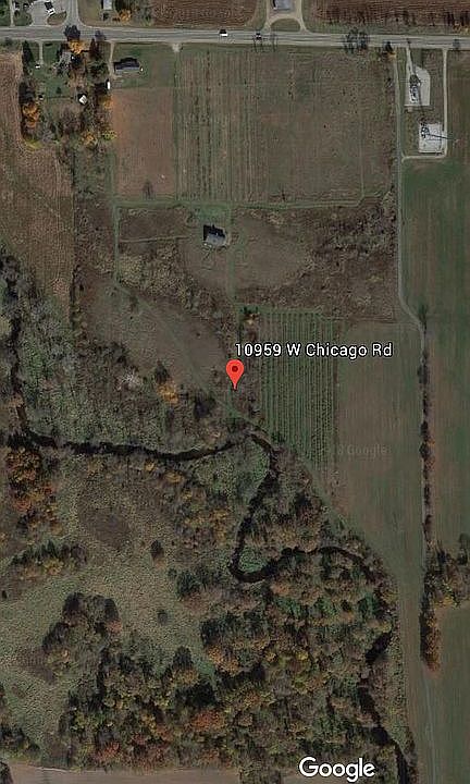 Areal view of the farm