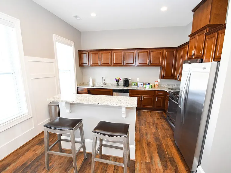 The Clubhouse offers a communal kitchen.