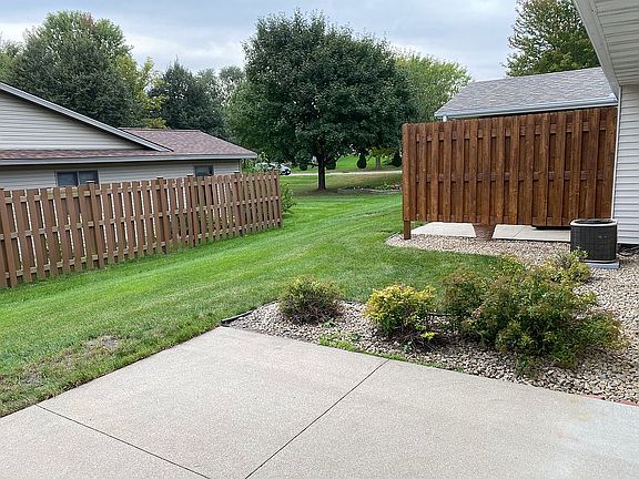 Newly stained privacy fence