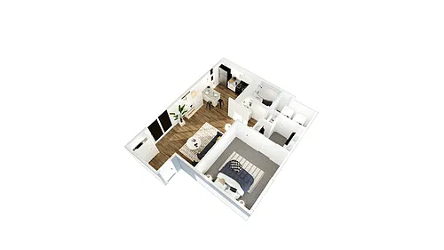Floor plan 1x1b