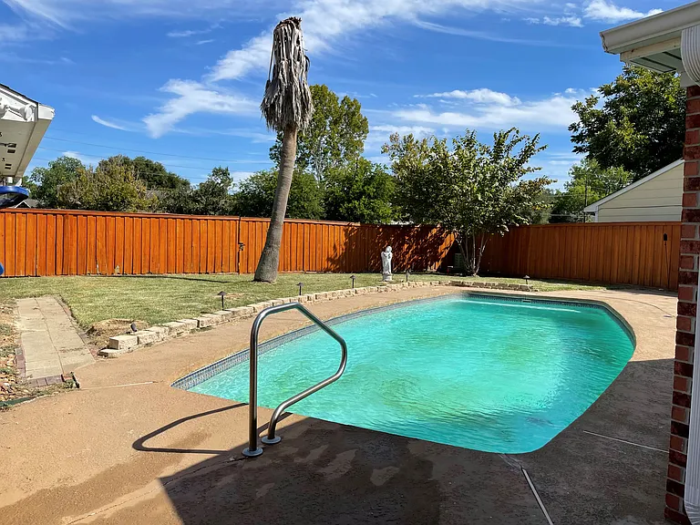 Back yard w/ inground pool
