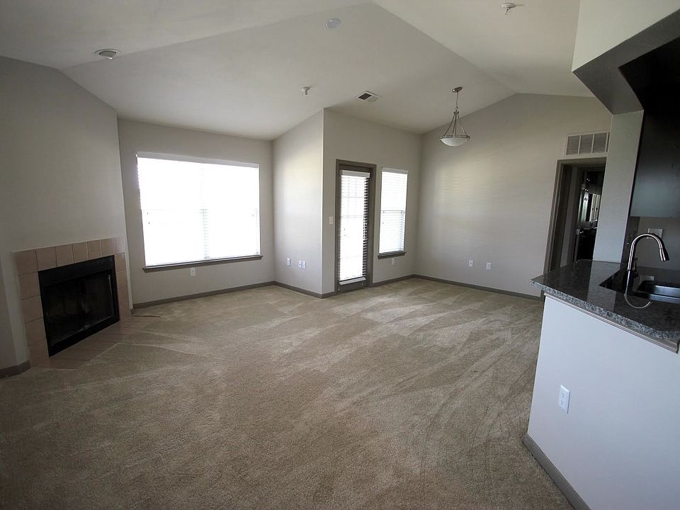 Living Room with Wood Fireplace