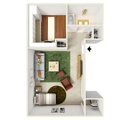Floor plan Studio Apartment
